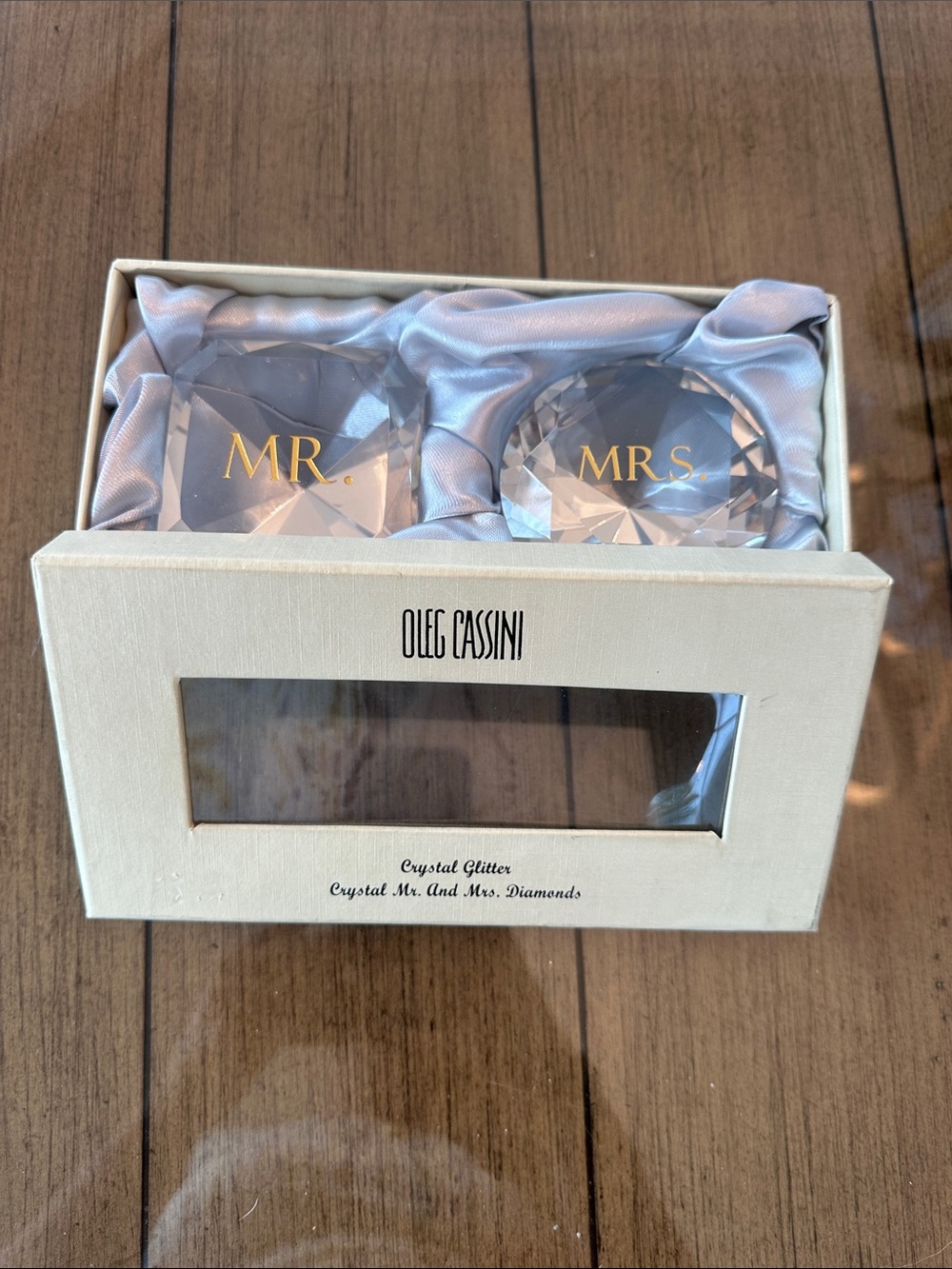 Oleg Cassini Mr. and Mrs. Crystal Diamonds - Clear